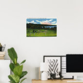 Aussicht auf den Cobbosseeconte und die Golfanlage Poster (Heimbüro)