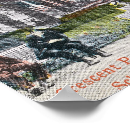 Aussicht auf den Crescent Park Poster (Ecke)