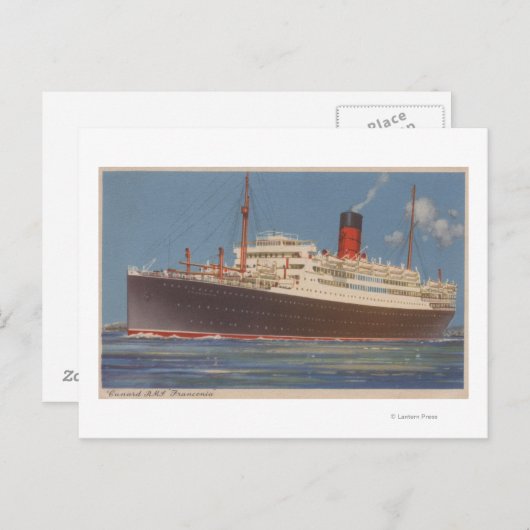 Aussicht auf den Cunard R.M.L. Postkarte (Vorne/Hinten)