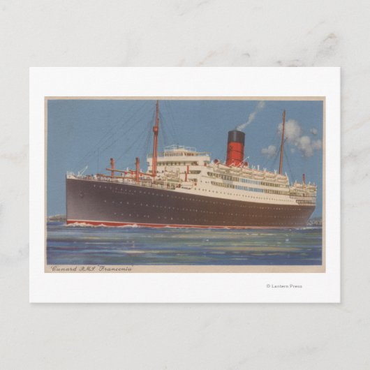 Aussicht auf den Cunard R.M.L. Postkarte (Vorderseite)
