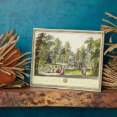 Aussicht auf den Diana-Tempel in Erlaw, graviert v Fotoplatte (Seite)