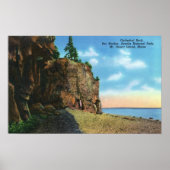 Aussicht auf den Dom Rock, Bar Hafen Poster (Vorne)