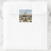 Aussicht auf den Eingang und � Quadratischer Aufkleber (Tasche)