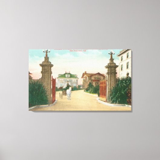 Aussicht auf den Eingang zur Terrasse von Presidio Leinwanddruck (Vorderseite)