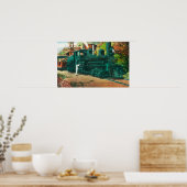 Aussicht auf den Eisenbahn-Berg Tamalpais Poster (Küche)