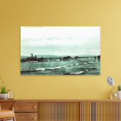 Aussicht auf den Fischfang Seine, Pferdekarren Leinwanddruck (Insitu (Wohnzimmer))