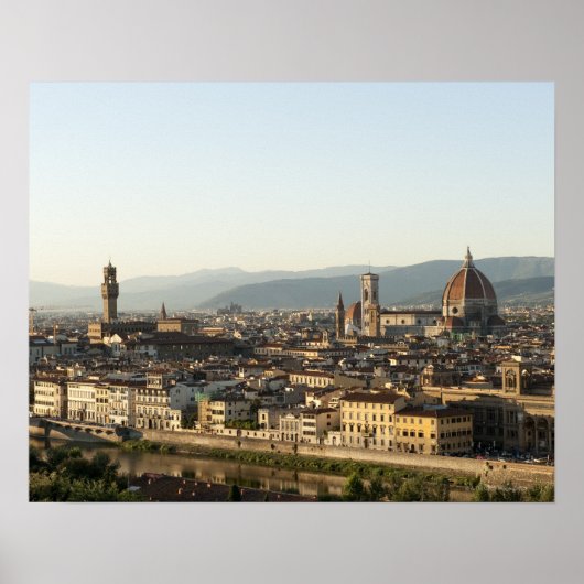 Aussicht auf den Fluss Arno, Duomo, Ponte Poster (Vorne)