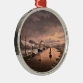 Aussicht auf den Fluss Aura in Turku Ornament Aus Metall (Rechts)