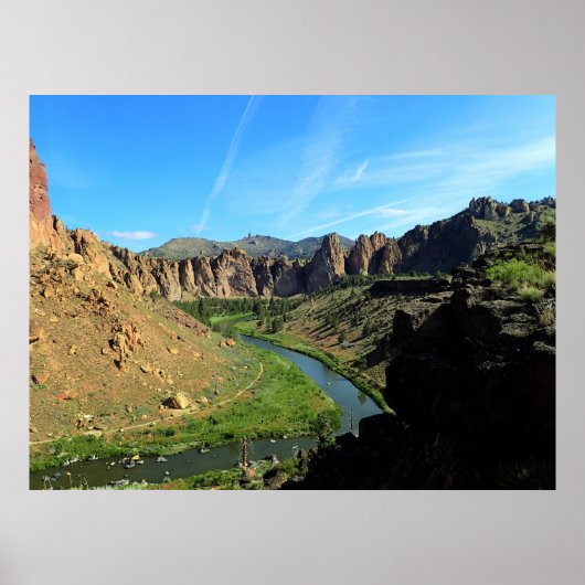 Aussicht auf den Fluss Crooked, Oregon Poster (Vorne)