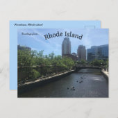 Aussicht auf den Fluss Providence Rhode Island Postkarte (Vorne/Hinten)