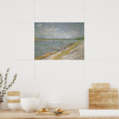 Aussicht auf den Fluss w Ruderboote von Vincent va Poster (Küche)