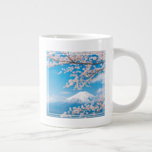 Aussicht auf den Fuji mit Kirschblüten Jumbo-Tasse