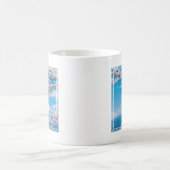 Aussicht auf den Fuji mit Kirschblüten Kaffeetasse (Mittel)