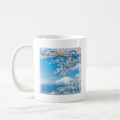 Aussicht auf den Fuji mit Kirschblüten Kaffeetasse (Links)
