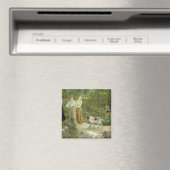 Aussicht auf den Garten des Künstlers mit seinen T Magnet (In Situ (Geschirrspüler))
