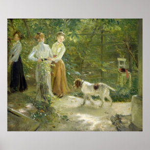 Aussicht auf den Garten des Künstlers mit seinen T Poster