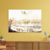 Aussicht auf den Garten und das Schloss von Versai Leinwanddruck (Insitu (Wohnzimmer))