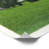 Aussicht auf den Gartenkorps im alten französische Poster (Ecke)