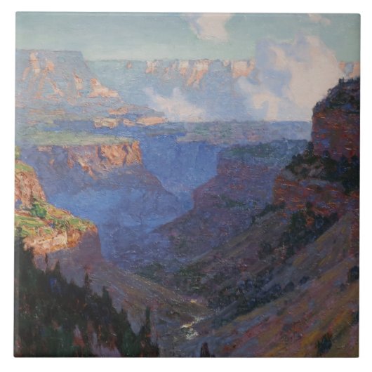 Aussicht auf den Grand Canyon (von E.H. Potthast) Fliese (Vorderseite)