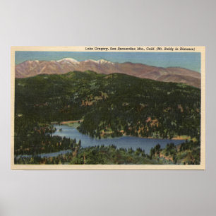 Aussicht auf den Gregory-See und San Bernardino Poster