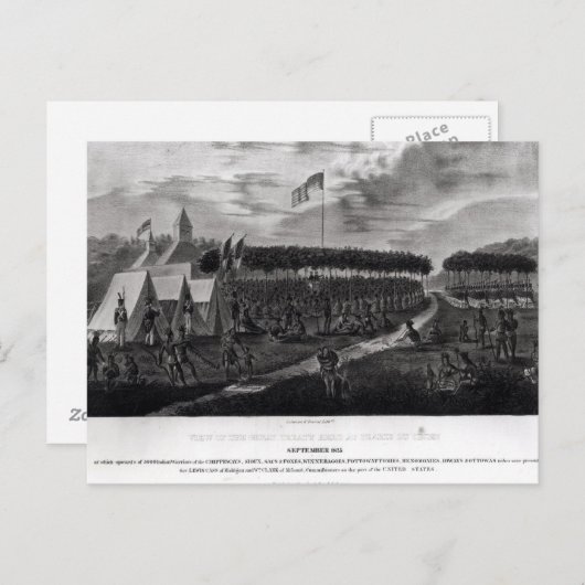 Aussicht auf den Großen Vertrag in Prairie du Postkarte (Vorne/Hinten)