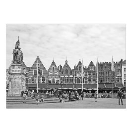 Aussicht auf den Grote Markt in Brügge Fotodruck