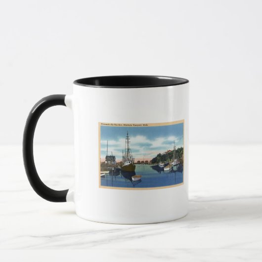 Aussicht auf den Hafen, Martha's Vineyard Tasse (Links)