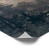 Aussicht auf den Hafen oder die Windmühlen im Poster (Ecke)