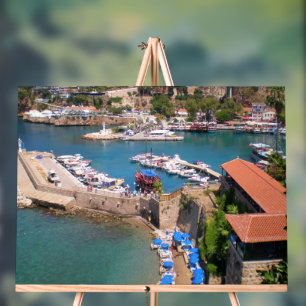 Aussicht auf den Hafen, Strand Mermerly in der Sta Acrylschild