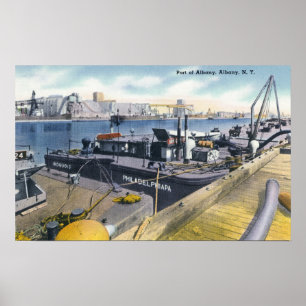 Aussicht auf den Hafen von Albany, auf der Insel I Poster