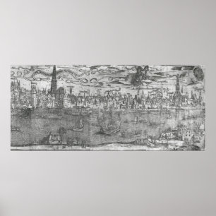 Aussicht auf den Hafen von Antwerpen Poster