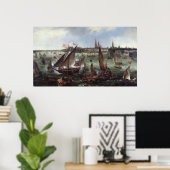 Aussicht auf den Hafen von Antwerpen Poster (Heimbüro)