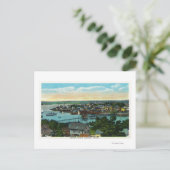 Aussicht auf den Hafen von Boothbay Postkarte (Stehend Vorderseite)