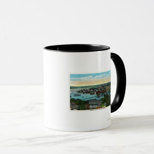 Aussicht auf den Hafen von Boothbay Tasse (VorderseiteRechts)