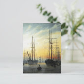 Aussicht auf den Hafen von Caspar David Friedrich  Postkarte (Stehend Vorderseite)