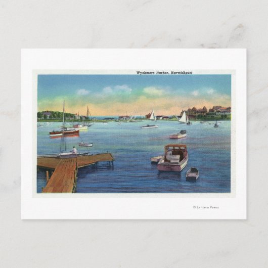Aussicht auf den Hafen von Harwiport Wychmere Postkarte (Vorderseite)