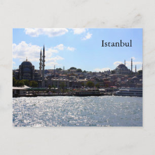 Aussicht auf den Hafen von Istanbul Postkarte