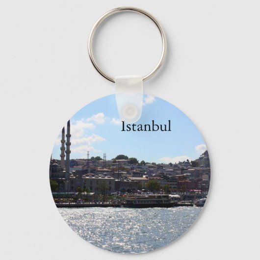 Aussicht auf den Hafen von Istanbul Schlüsselanhänger (Vorderseite)
