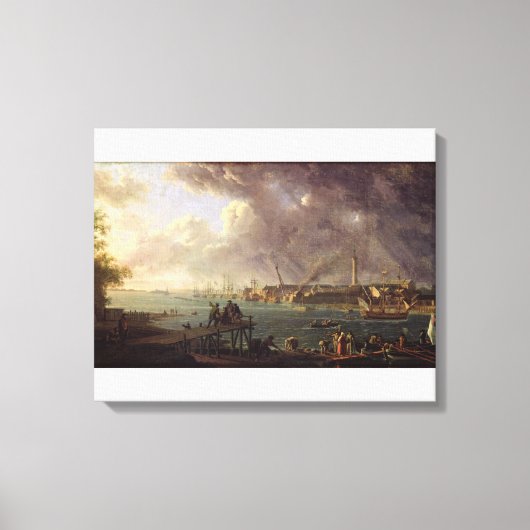 Aussicht auf den Hafen von Lorient Leinwanddruck (Vorderseite)