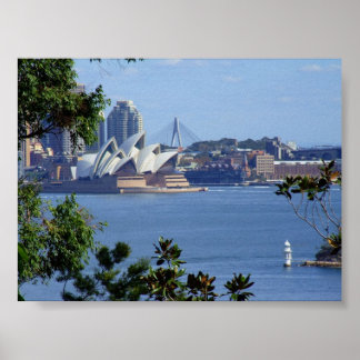 Aussicht auf den Hafen von Sydney Poster