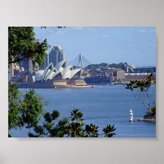 Aussicht auf den Hafen von Sydney Poster (Vorne)