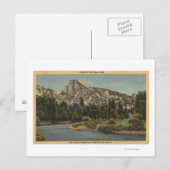 Aussicht auf den Halbkuppel aus dem Valley Floor Postkarte (Vorne/Hinten)