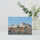 Aussicht auf den historischen Teil von Porto. Postkarte (Stehend Vorderseite)