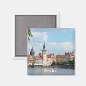 Aussicht auf den historischen Teil von Prag. Magnet (Vorderseite/Rückseite)