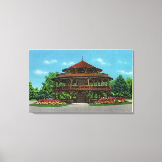 Aussicht auf den Hochlandpark-Pavillon Leinwanddruck (Vorderseite)