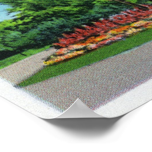 Aussicht auf den Hochlandpark-Pavillon Poster (Ecke)