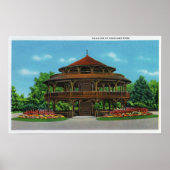 Aussicht auf den Hochlandpark-Pavillon Poster (Vorne)