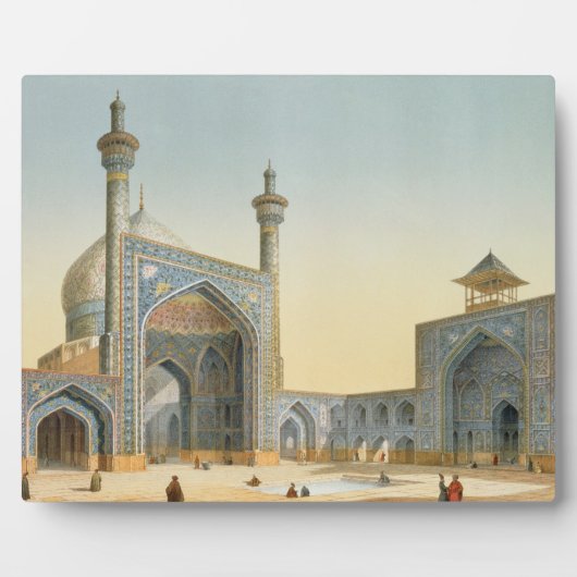 Aussicht auf den Hof des Mesdjid-i-Shah, Isfah Fotoplatte (Vorderseite)