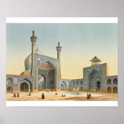 Aussicht auf den Hof des Mesdjid-i-Shah, Isfah Poster (Vorne)