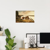 Aussicht auf den Hudson River von Fort Knyphansen Poster (Heimbüro)